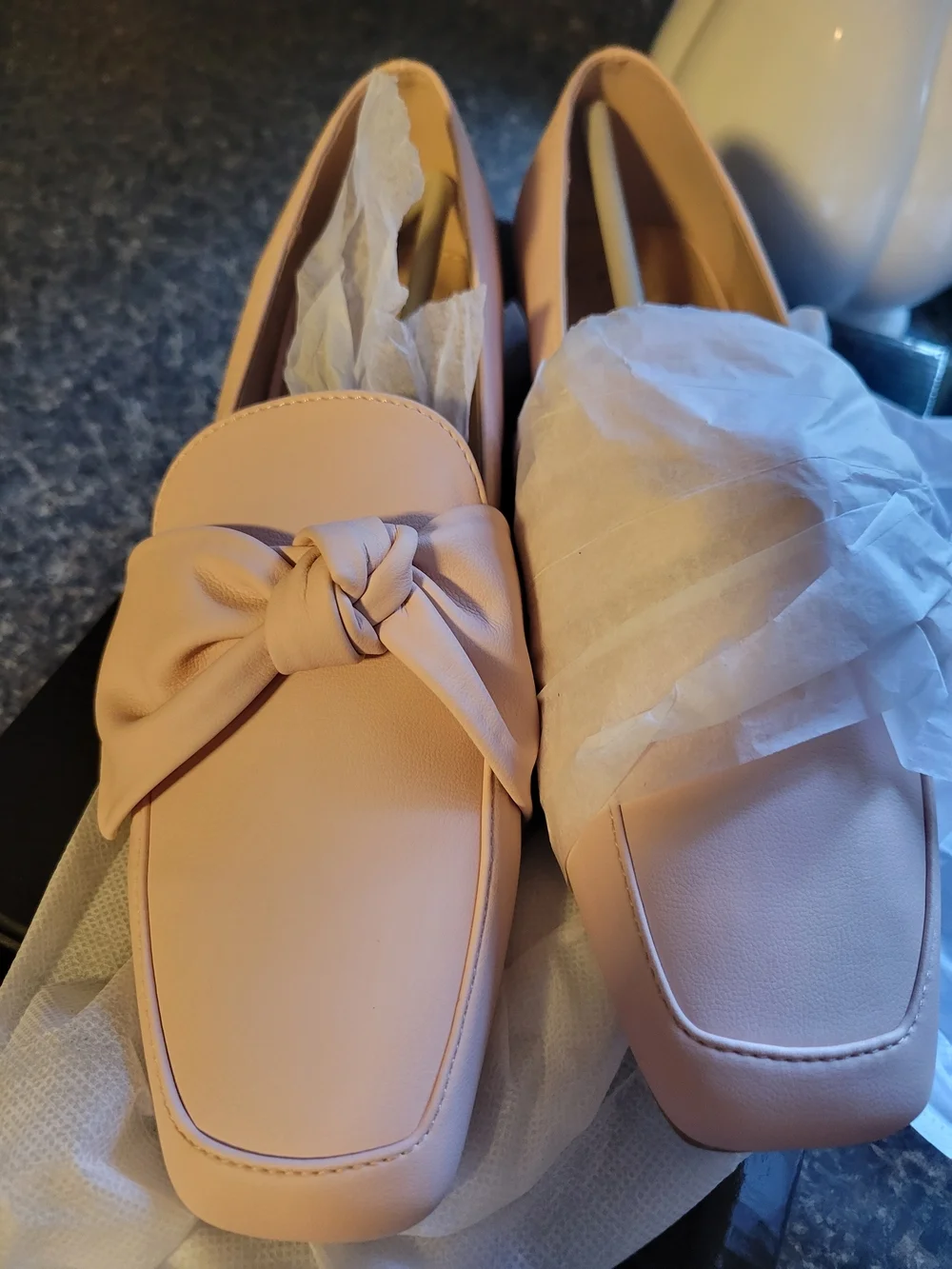 New York & Company Blush Knot Loafers